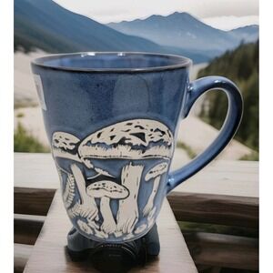 NEW! Blue‎ Mushrooms Contrast Rim Spectrum Designz Coffee Tea Mug